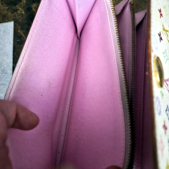 Louis Vuitton White Multicolor Murakami Continental Long Wallet Pink Interior MK - Picture 10 of 16